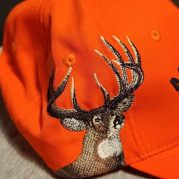 Maurer's Trading Post Bright Orange Embroidered Deer Hunting Hat - New - Picture 6 of 8